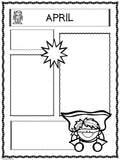 NEWSLETTERS Superhero Theme | September To August | Black and White Version