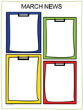 NEWSLETTERS Clipboard Theme | September To August | Color Version