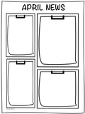 NEWSLETTERS Clipboard Theme | September To August | Black and White Version