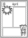 NEWSLETTERS Superhero Theme | September To June | Black and White Version