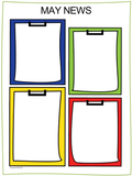 NEWSLETTERS Clipboard Theme | September To August | Color Version