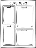 NEWSLETTERS Clipboard Theme | September To August | Black and White Version