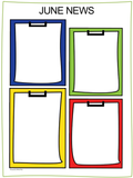 NEWSLETTERS Clipboard Theme | September To June | Color Version