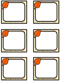 Frames, Labels and Task Cards | Fall Themed
