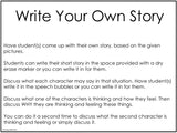 PERSPECTIVE TAKING Activity | Comic Strip Style | Black and White Version | For K-2nd