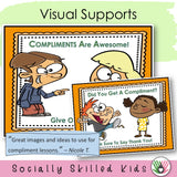COMPLIMENTS - with COMPLIMENT STARTERS - Perspective Taking Activity for 1st-5th