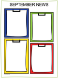 NEWSLETTERS Clipboard Theme | September To August | Color Version