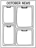 NEWSLETTERS Clipboard Theme | September To August | Black and White Version
