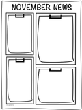 NEWSLETTERS Clipboard Theme | September To August | Black and White Version