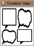 NEWSLETTERS Speech Bubble Theme | September To June | Color Version
