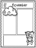 NEWSLETTERS Superhero Theme | September To June | Black and White Version