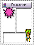NEWSLETTERS Superhero Theme | September To August | Color Version