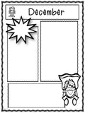 NEWSLETTERS Superhero Theme | September To June | Black and White Version