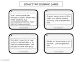 PERSPECTIVE TAKING and PROBLEM SOLVING Activity | Comic Strip Style | Black and White Version For3rd-5th Grade