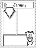 NEWSLETTERS Superhero Theme | September To June | Black and White Version