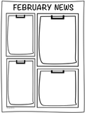 NEWSLETTERS Clipboard Theme | September To June | Black and White Version