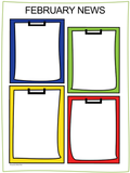 NEWSLETTERS Clipboard Theme | September To August | Color Version