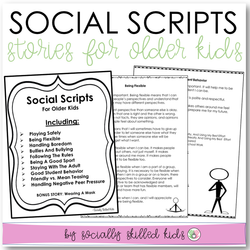Social Scripts For Older Kids | 10 One Page Stories