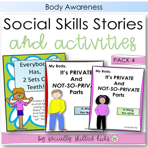 Social Skills Stories And Activities | Pack 4 | Body Awareness | For K-5th