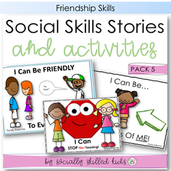 Social Skills Stories And Activities | Pack 5 | Friendship Skills | For K-2nd