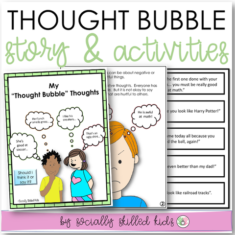 My Thought Bubble Thoughts | Social Skills Story and Activities | For 3rd-5th Grade