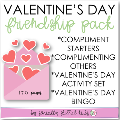 Valentine's Day Friendship Pack | Giving Compliments Stories and Activities and Valentine's Day Activities