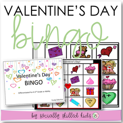 Valentine's Day BINGO | Differentiated For K-5th Grade