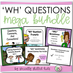 "WH" QUESTIONS | Mega 6 Pack Bundle | Differentiated Games, Activities, and Visuals