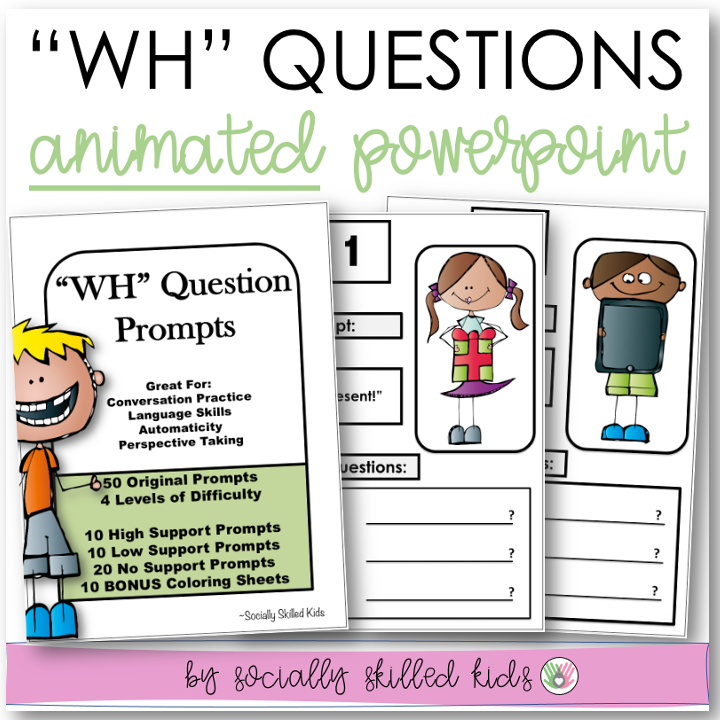 Wh Question Prompts || Animated PowerPoint Presentation || Low Color V ...