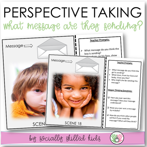 Perspective Taking Photo Activity Cards For Non Verbal Communication  - What Message Are They Sending?