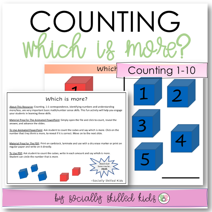 Counting and Comparing Amounts, 1-10, PowerPoint and Slide Show ...