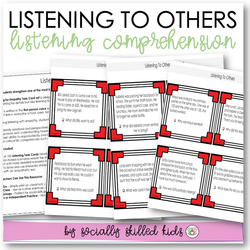 Listening to Others Task Cards | Social Skills, SEL Activities, Inference & Empathy Practice for Special Education