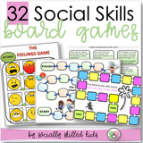 Social Skills Board Games – 32 Printable Games for Elementary Special Education & SEL
