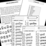 Modified Spelling Activities | Featuring 'g' Words | For 4th Grade