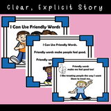 I Can Use Friendly Words | Social Skills Story and Activities | For K-2nd Grade