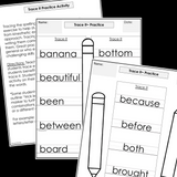 Modified Spelling Activities | Featuring 'b' Words | For 4th Grade