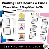 My Waiting Plan | Social Story and Activities