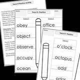Modified Spelling Activities | Featuring 'o' Words | For 4th Grade