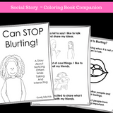 I Can Stop Blurting | Social Skills Story and Activities| For Girls K-2nd Grade