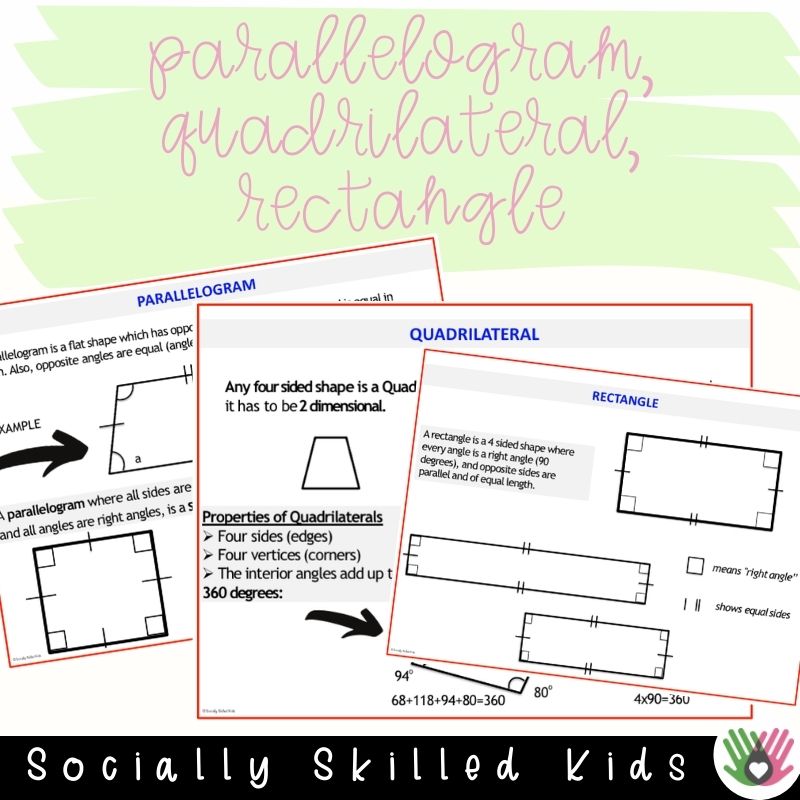 Geometry Help Guide GEOMETRY | Basic Geometry Reference Guide – Socially Skilled Kids