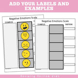 Negative Emotions Scales | Freebie
