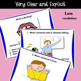 I Can Stop Blurting | Social Skills Story and Activities | For Boys and Girls, Pre-K