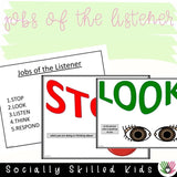 Conversation Skills | Visual Supports | Jobs of the Speaker and Listener