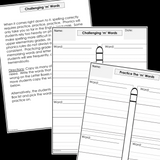 Modified Spelling Activities | Featuring 'm' Words | For 4th Grade