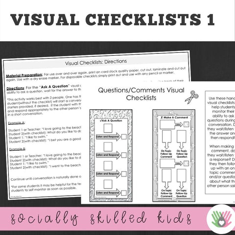 Question/comment Visual Questions, Comments and Connections || Visual Checklists and Activitie ...