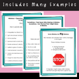 It's Okay To Make Mistakes | Social Skills Story and Activities | For 3rd-5th Grade