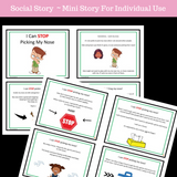 I Can STOP Picking My Nose | Social Skills Story and Activities | Version 2