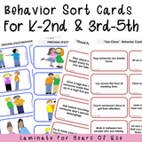 PERSONAL SPACE Behaviors | Differentiated For K-5th Grade