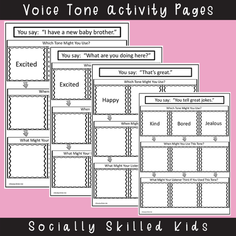 Voice Volume and Tone Of Voice | Differentiated Social Skills Activiti ...