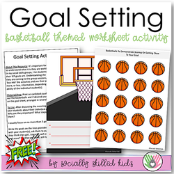 Goal Setting Worksheet - Basketball Themed